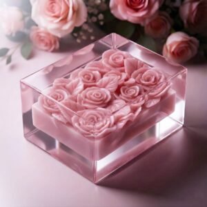 JVROSE ORGANIC HANDMADE TRANSPARENT SOAP - BLOSSOM PINK 🌷