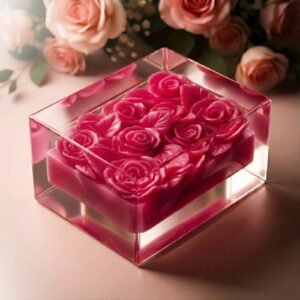 JVROSE ORGANIC HANDMADE TRANSPARENT SOAP-REDROSE 🌹